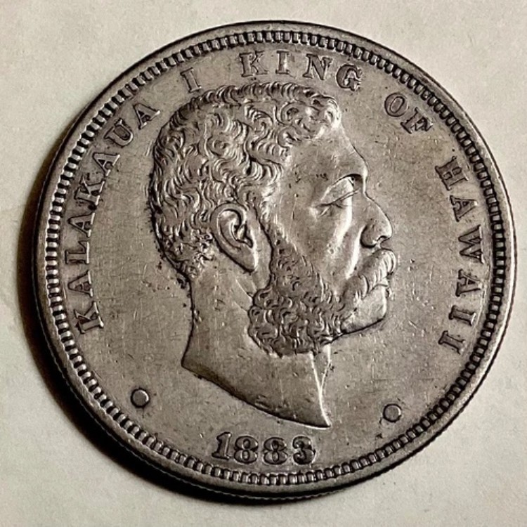 1883年 ハワイ 1/4ドル カラカウア1世 1883年 ハワイ 1/4ドル カラカウア1世 ハワイ 1ドル銀貨 カラカウア1世