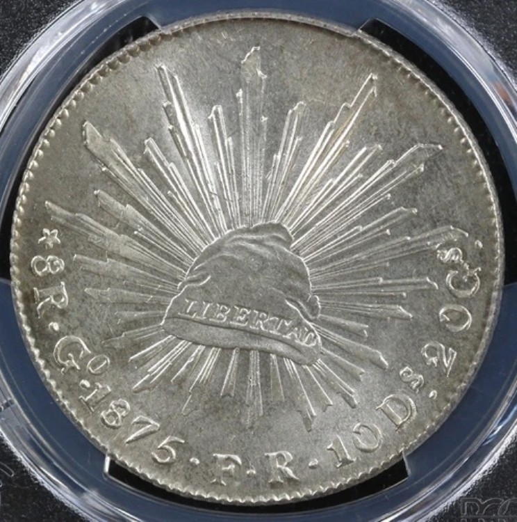 1875-Go FR Go55 メキシコ シルバー 8レアル PCGS MS 64 *セキュアシールド*｜WORLD RESOURCE【KING店】