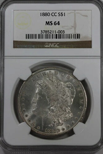 1880-CC 1.00 NGC MS64 モルガン銀貨、ミス・リバティ・ヘッド・ドル、1ドル｜WORLD RESOURCE【KING店】