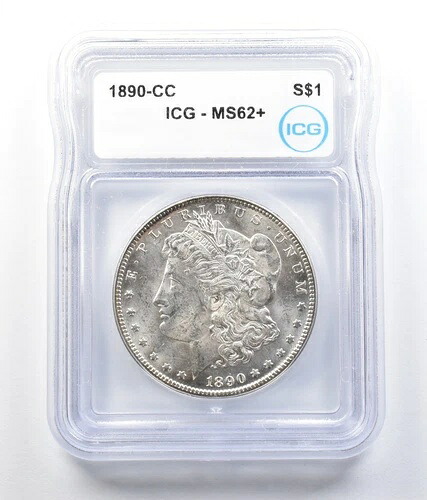 1890-CC モルガン銀貨 MS62+ ICG *7831｜WORLD RESOURCE【KING店】