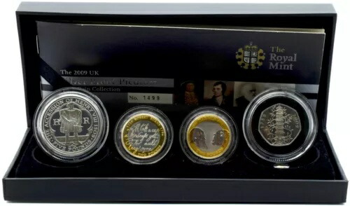シルバープルーフコインセット ピエフォート 2009 キューガーデン 50ペンス ?5 ヘンリー ?2 バーンズ ダーウィン (C)｜WORLD RESOURCE【KING店】