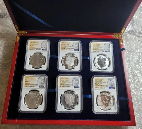 2023 MS70 PF70 6枚セット $1 モルガン＆ピース シルバーダラー リバース NGC 初日