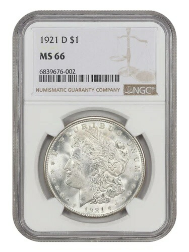 1921-D $1 NGC MS66 - モルガン・ダラー