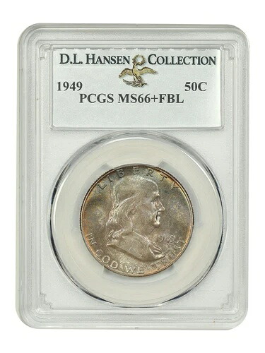 1949 50C PCGS MS66+FBL ex: D.L. ハンセン