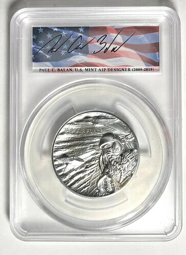 2021年大型シルバーメダル 2.5オンス 非常に希少なバランス PCGS スラブ エアフォース # GAE