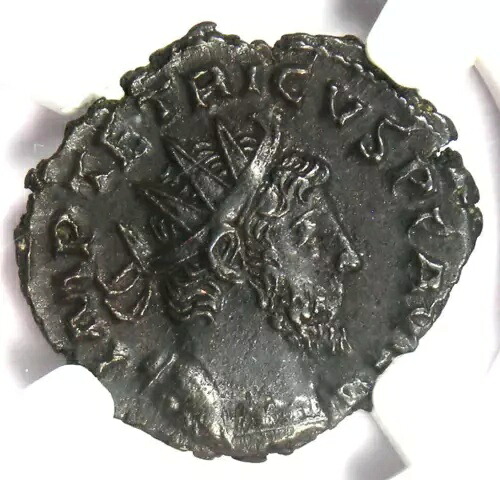ローマ・ガリアのテトリクス1世BIダブルデナリウス貨幣（西暦271-274年） - NGC AU認定 122,100円