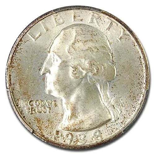1938-S ワシントン クォーター MS-66 PCGS