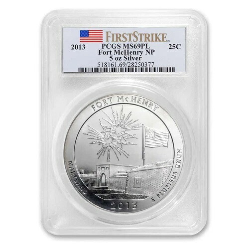 2013年 5オンス シルバー ATB フォートマクヘンリー MS-69 PL PCGS (FirstStrike?)|WORLD RESOURCE【KING店】