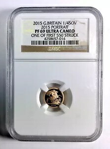 2015年肖像英国クォーターソブリン金貨 ? NGC PF 69 UItraカメオ初登場550