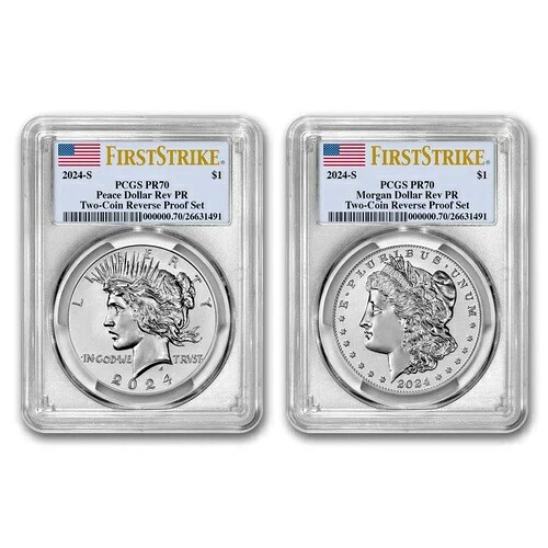 2024-S モルガン＆ピース リバース プルーフ セット PR-70 PCGS (FS)