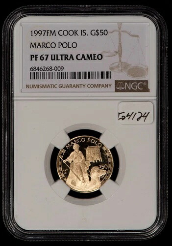 1997年 FM クック諸島 50ドル金貨 マルコ・ポッロ - NGC PF 67 UC - 0.086 AGW- G4124 146,850円