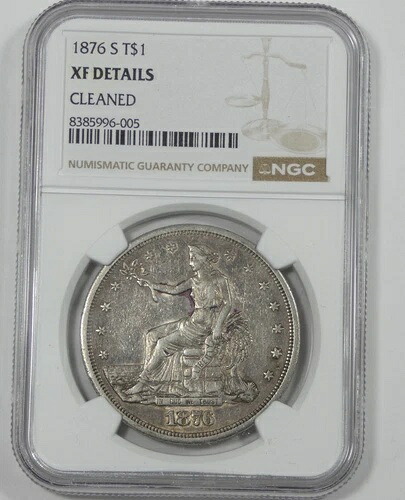 NGC正規品 1876-S トレードドル XF 詳細 シルバードル