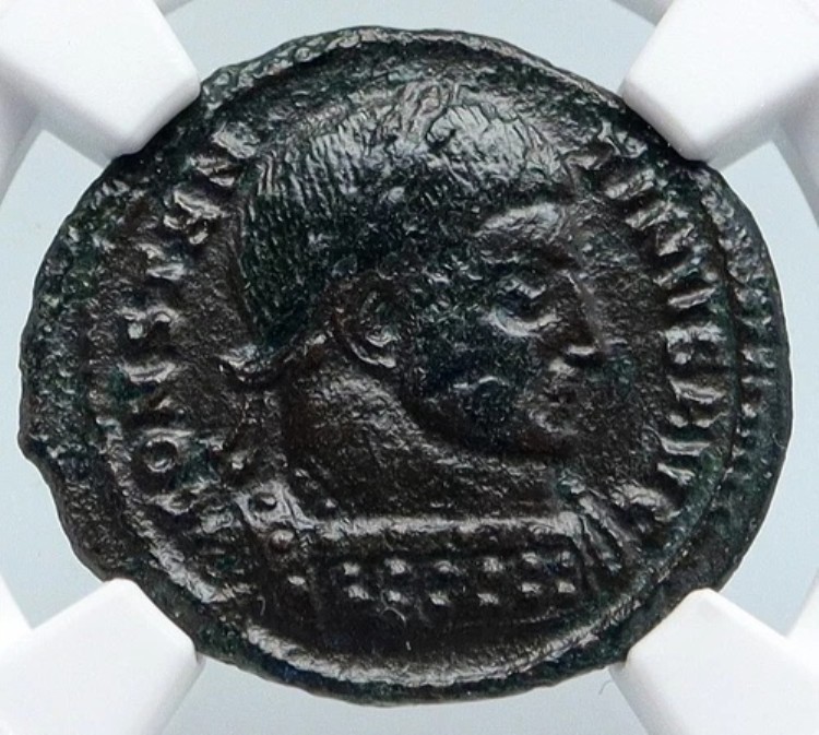 コンスタンティヌス1世（大帝） 真正古代ローマコイン 紀元334年 VICTORY NGC i89584
