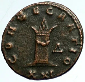 Divus CARUS 奉献 284年発行 本物の古代ローマの奉献祭壇付き i103275