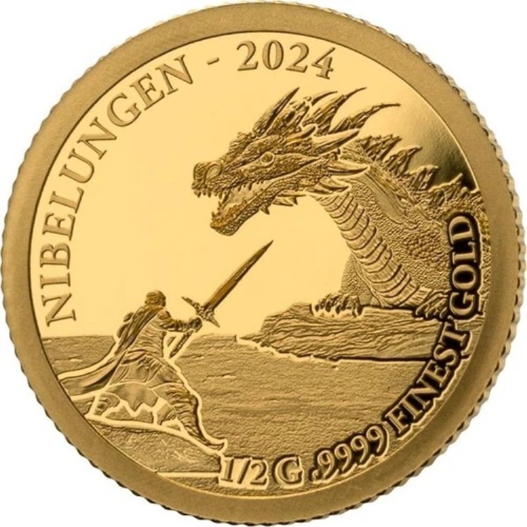 2024年 ソロモン諸島 ニーベルング ドラゴン年 金貨 .9999 ドイツ レジェンド プルーフ