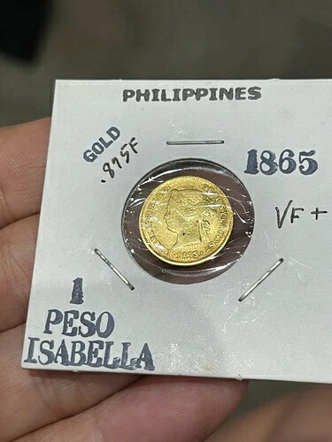 1865 1 ペソ イザベラ 金貨