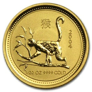 2004年「申年」1/20オンス金貨 オーストラリア（希少）