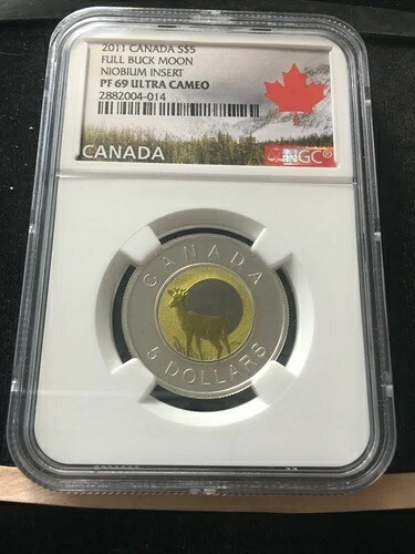 2011 NGC グレーディング済みカナダ製；カレンダー・イン・ザ・スカイ；5ドル硬貨4枚セット**PF-69 UC**Bx2