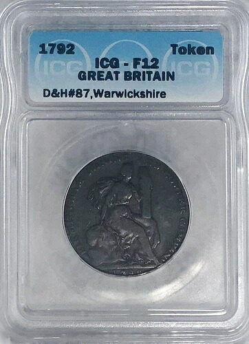 ウォリックシャートークン イギリス 1792