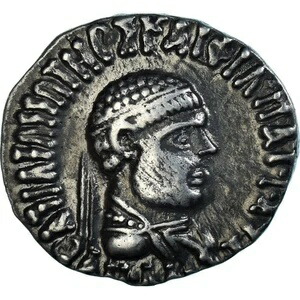 [#1066954] インド・ギリシア王国時代のコイン、アポロドトス2世、ドラクマ、紀元前85-65年頃、AU 154,000円