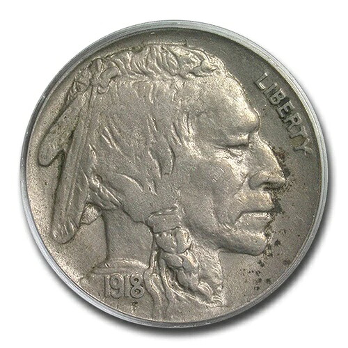 1918-D バッファローニッケル AU-50 PCGS