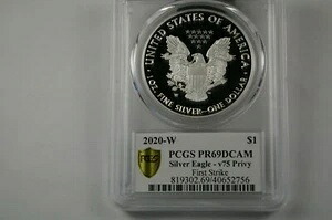 2020-W-* v75 プライベート ASE ファーストストライク ゴールドシールド PCGS PR69DCAM