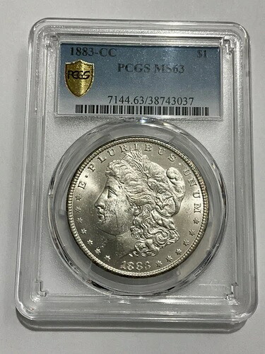 1883年CCモルガン銀貨1ドル PCGS MS63 ゴールドシールド 38743037｜WORLD RESOURCE【KING店】