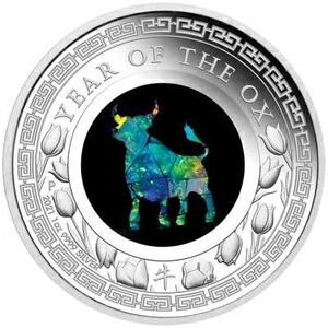 2021年オーストラリアオパールシリーズ 丑年 1オンス シルバープルーフ 1ドルコイン｜WORLD RESOURCE【KING店】