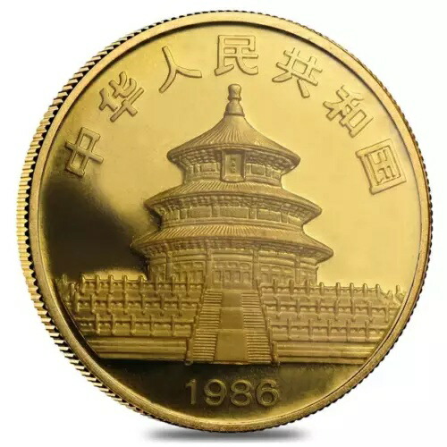 楽天市場】中国パンダ 10元金貨 1/10オンス金貨 3.1g 1983年 未使用