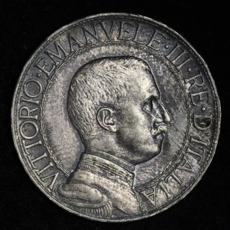 1908-R イタリア 1リラ チョイス AU 銀貨 希少年号！ E777｜WORLD RESOURCE【KING店】 160,050円