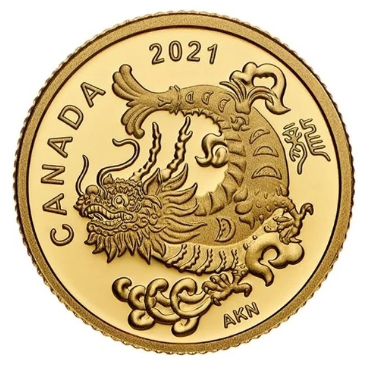 ???? カナダ 8ドル 純金貨、勝利のドラゴン、2021年｜WORLD RESOURCE【KING店】