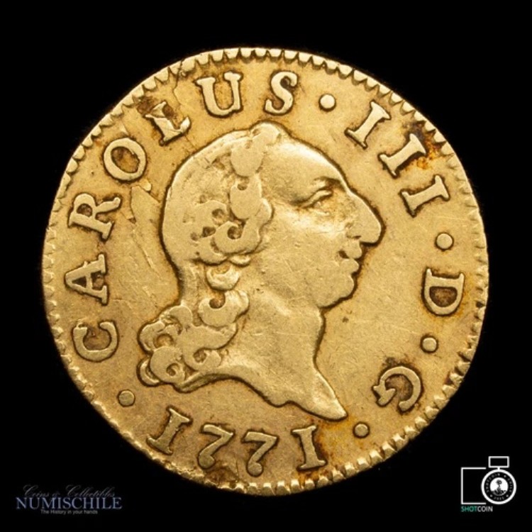 スペイン、1/2エスクード1771CSF、セビリア造幣局、金貨｜WORLD RESOURCE【KING店】