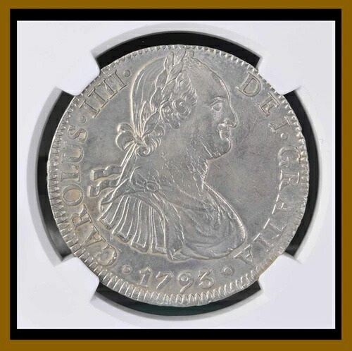 メキシコ 8レアル銀貨、1807年 MO TH NGC AU 詳細 121,550円