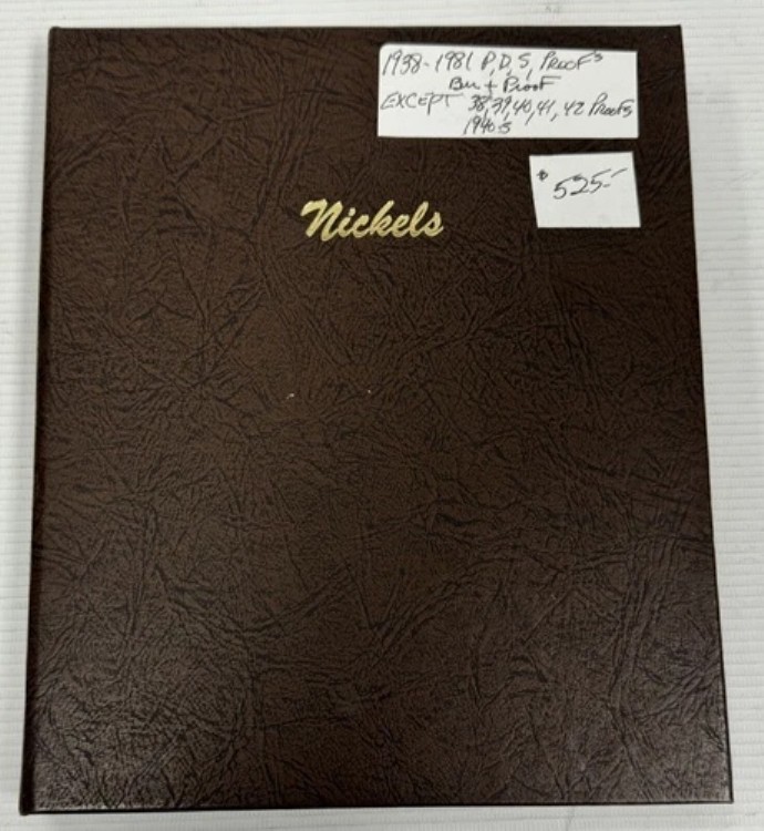 米国ニッケル 1938-1981 PDS 未流通およびプルーフ 5 セントコインブックセットコレクション｜WORLD RESOURCE【KING店】