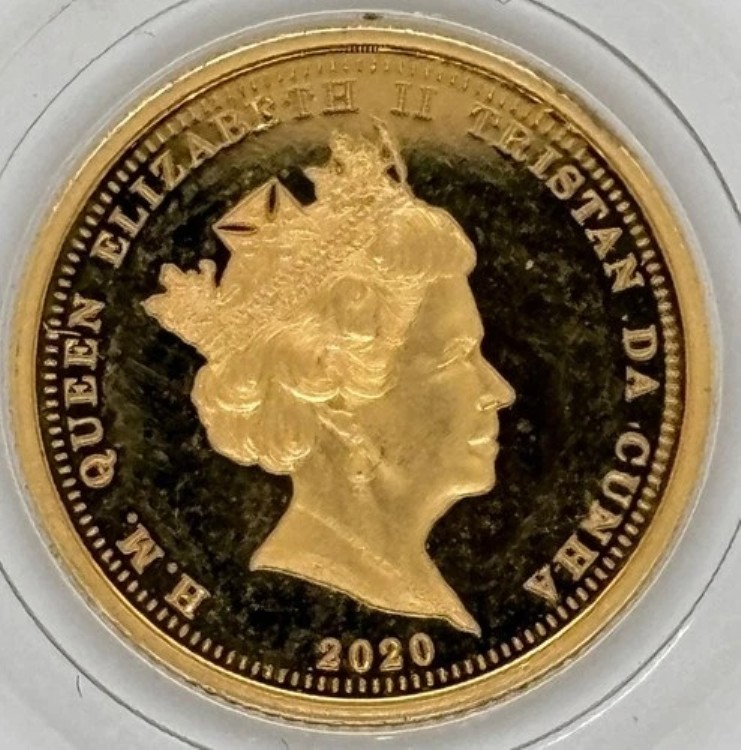 2020年 ゴールドプルーフ(1/4)クォーターソブリン金貨 ? 英国200周年記念 ジョージ3世