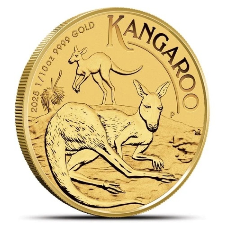 2025年 1/10オンス オーストラリア カンガルー金貨 (BU)