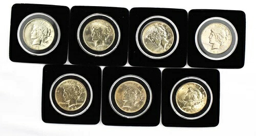 1922-1926年米国銀貨平和ドルAU/BUクリーニング済み - 7枚セット｜WORLD RESOURCE【KING店】