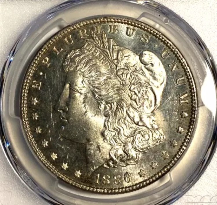 #A8008、モルガン銀貨 PCGS ゴールドシールド 1886 MS63PL｜WORLD RESOURCE【KING店】