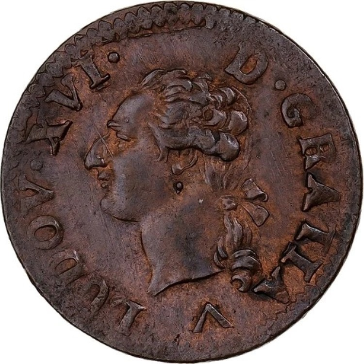 [#25321] フランス、ルイ 16 世、リアード、1778 年、リール、コッパー、オーストラリア、ガドゥリー:349