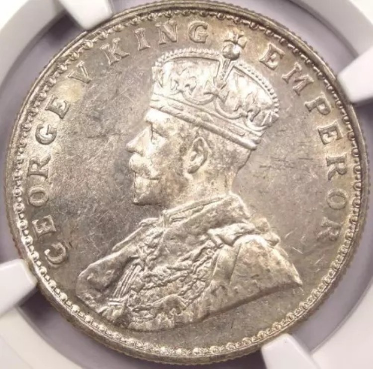 1921-B インド ルピー (1R) - NGC MS62 - 非常に希少な未流通 BU コイン!｜WORLD RESOURCE【KING店】