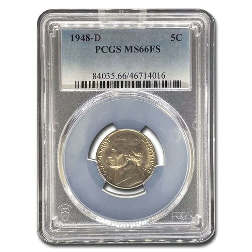 1948-D ジェファーソン ニッケル MS-66 PCGS (FS)｜WORLD RESOURCE【KING店】