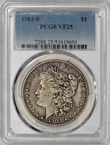 1903-S モルガン銀貨 1ドル PCGS VF25｜WORLD RESOURCE【KING店】