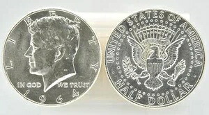 1964年 ミックス ケネディ ハーフダラー 90% シルバー $10 FV コインロール BU 地金投資｜WORLD RESOURCE【KING店】