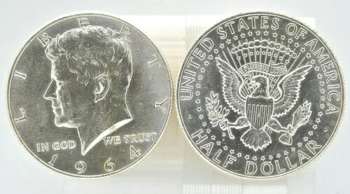 1964年 D KENNEDY ハーフダラー 90% シルバー $10 F/V コインロール BU 地金投資|WORLD RESOURCE【KING店】
