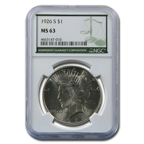 1926-S ピースダラー MS-63 NGC(グリーンラベル)|WORLD RESOURCE【KING店】