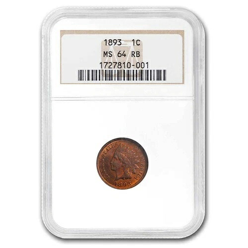 1893年インディアンヘッドセント MS-64 NGC(赤/茶)|WORLD RESOURCE【KING店】