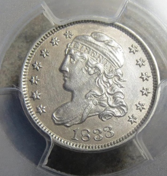 1833年胸像ハーフダイム - PCGS AU詳細 -