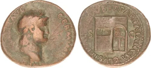 ローマ帝国 / ネロ54-68年 N. Chr. Nero As、Lanustempel S / VF 125248|WORLD RESOURCE【KING店】