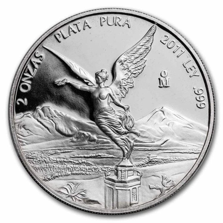 2011年 メキシコ 2オンス シルバー リベルタッド プルーフ（カプセル入り）