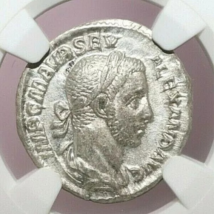 アレクサンダー セブルス NGC オー ローマ コイン、西暦 222 ～ 235 年。 AR デナリウス。 A738｜WORLD RESOURCE【KING店】